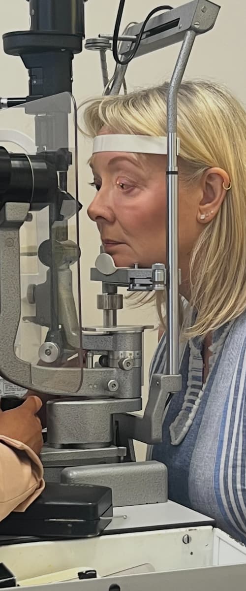 Laser treatment being performed on eye